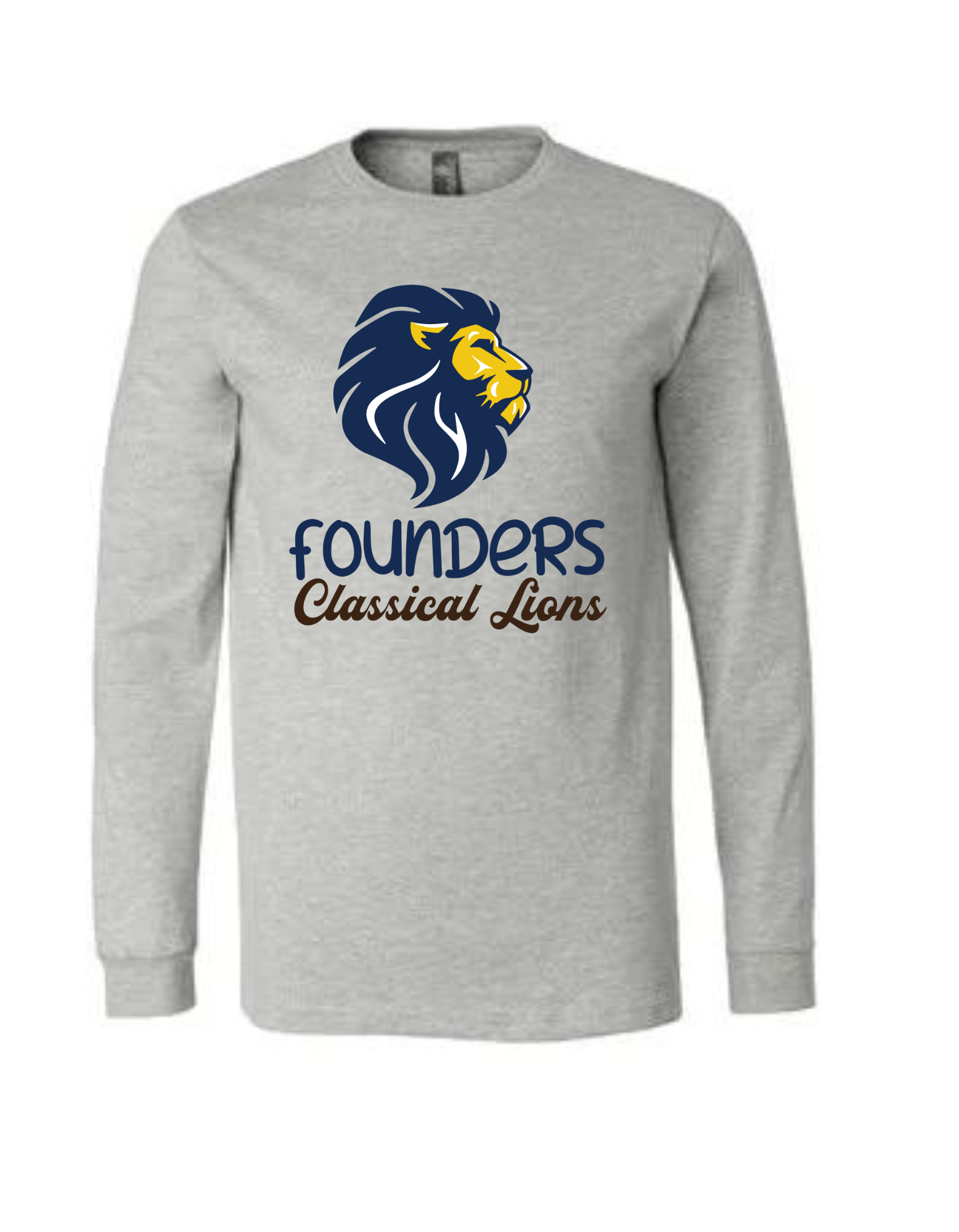 Founders CLassical Lions - Athletic Heather Long Sleeve Main Image